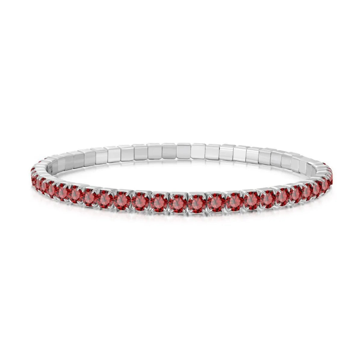 S925 Sterling Silver Elastic Tennis Bracelet CZ Adjustable Fit