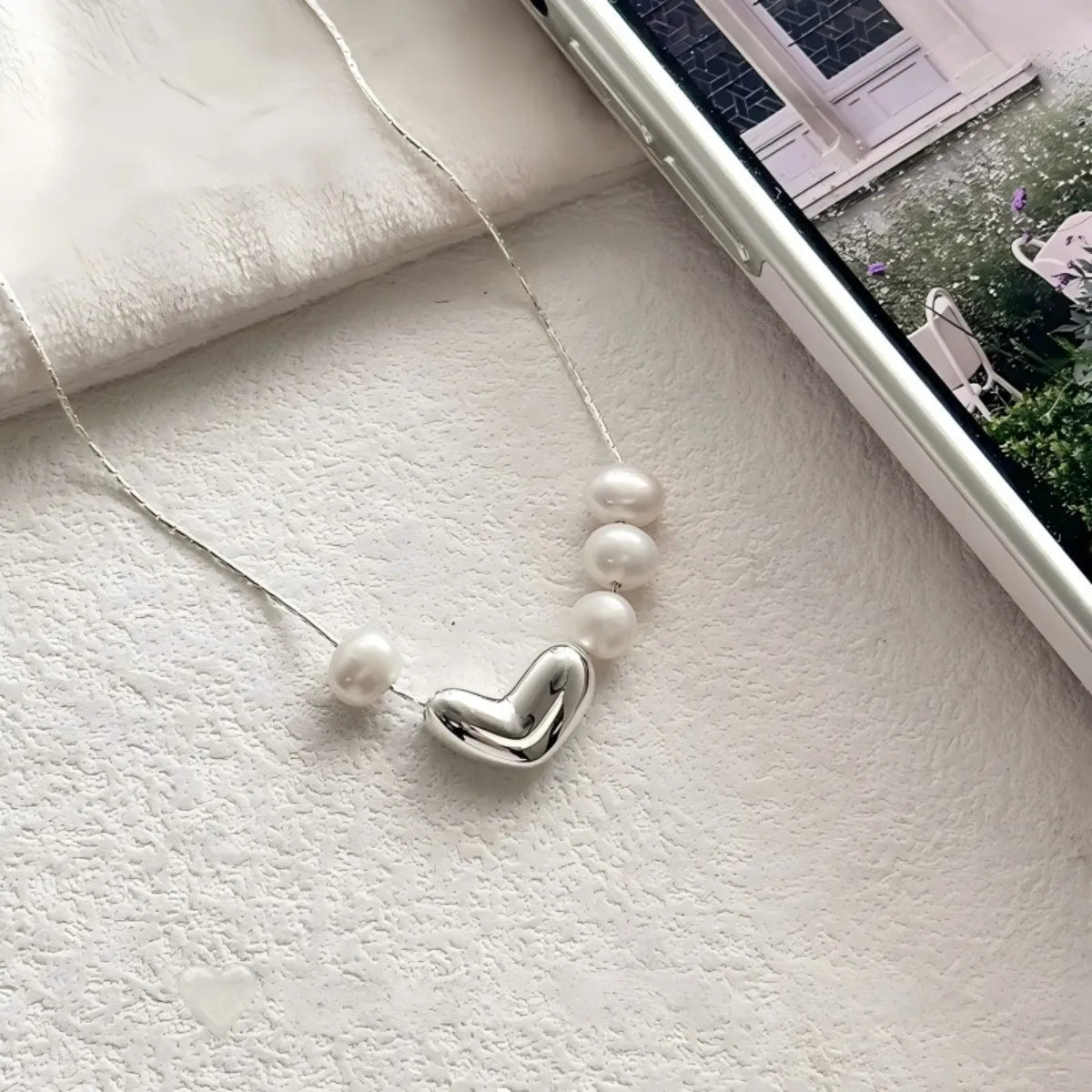 S925 Sterling Silver Natural Pearl Necklace Irregular Pearl Chain Adjustable