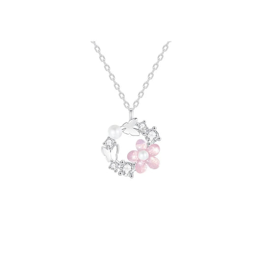 Garland S925 Sterling Silver Jewelry Set Necklace Bracelet Earrings