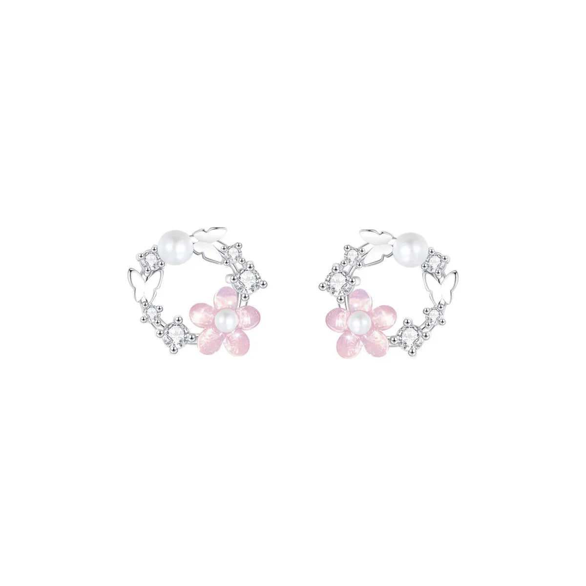 Garland S925 Sterling Silver Jewelry Set Necklace Bracelet Earrings