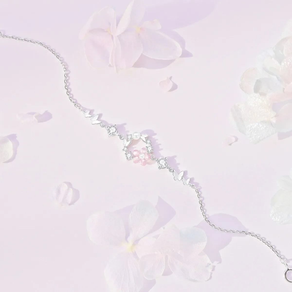 Garland S925 Sterling Silver Jewelry Set Necklace Bracelet Earrings