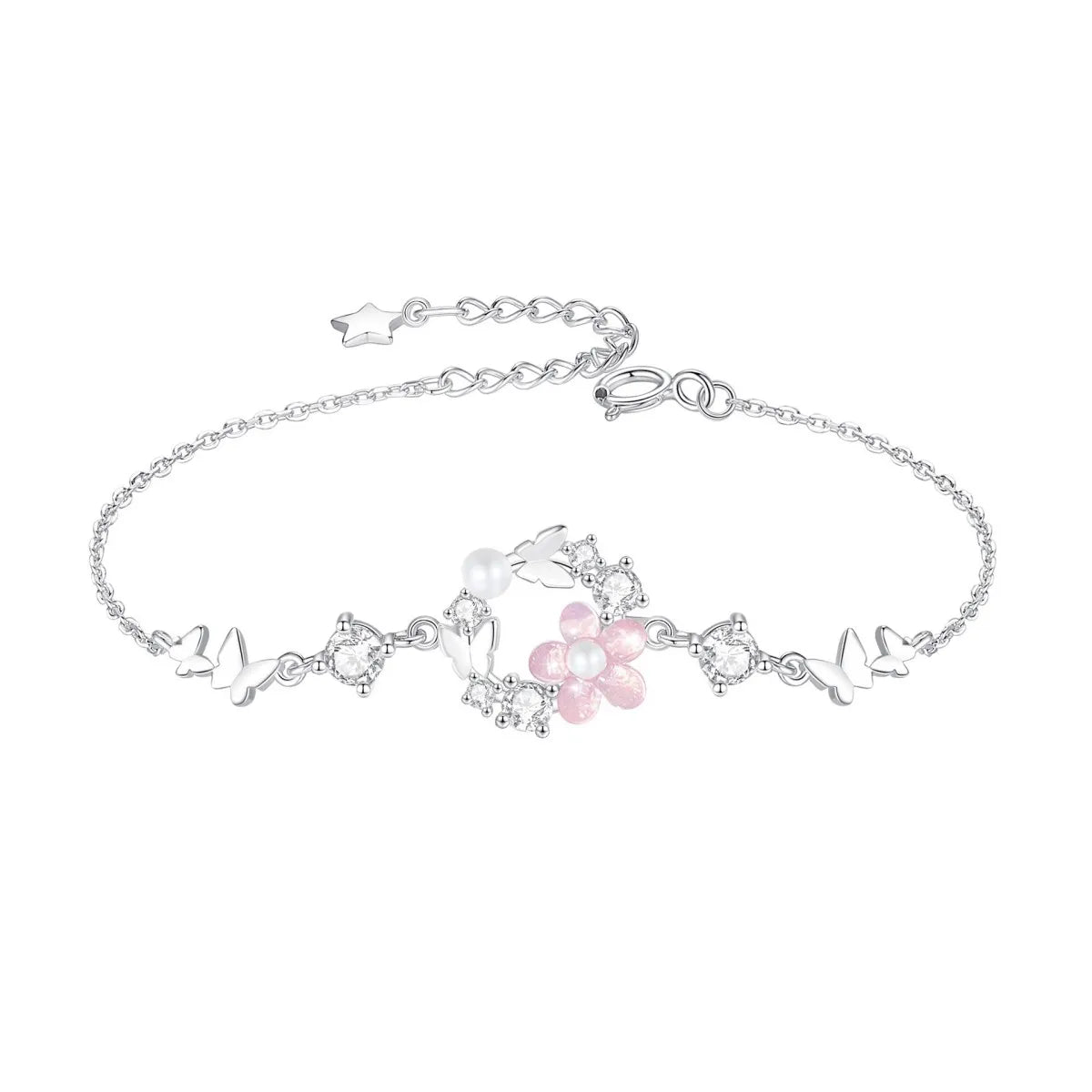 Garland S925 Sterling Silver Jewelry Set Necklace Bracelet Earrings