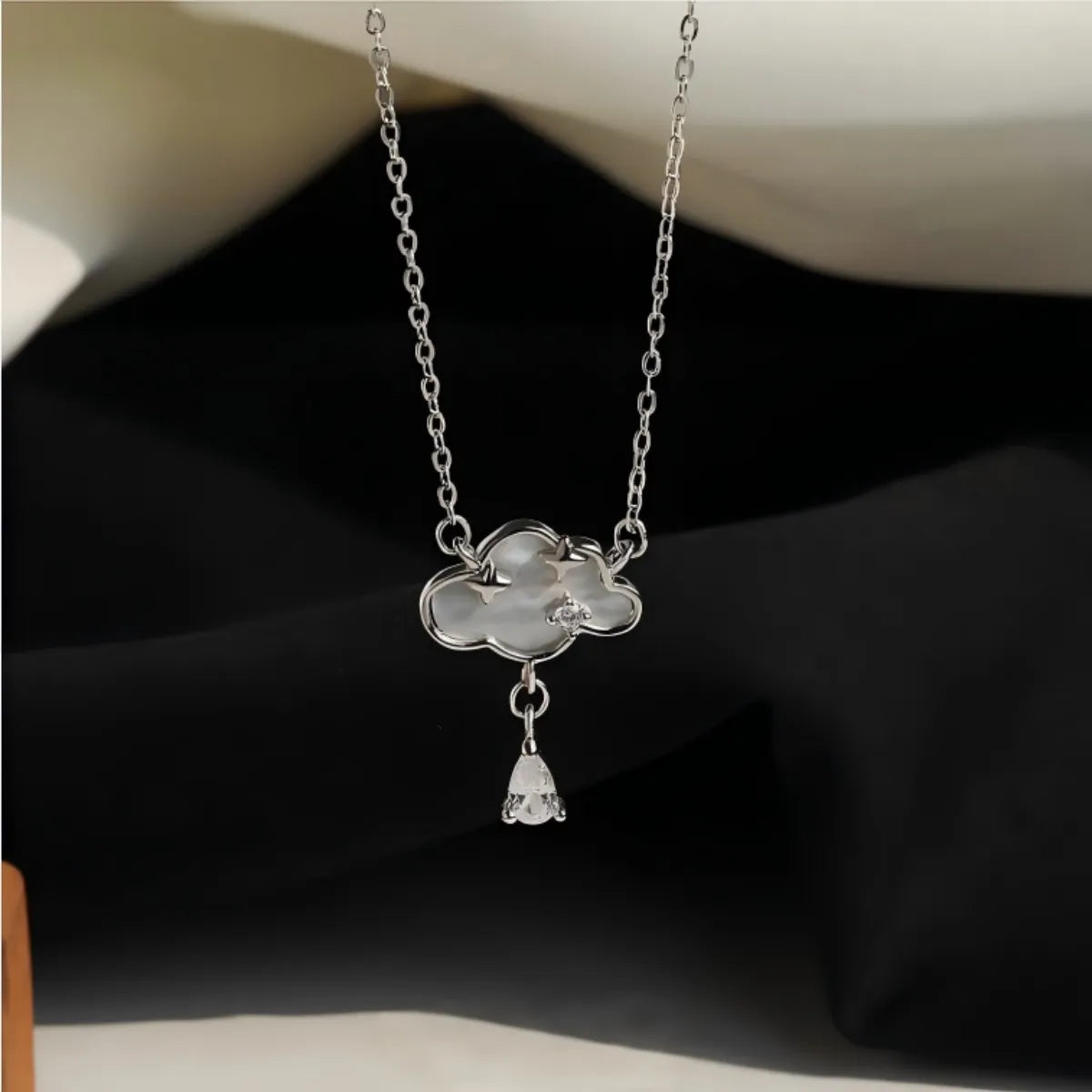 Cloud Raindrop S925 Sterling Silver Necklace