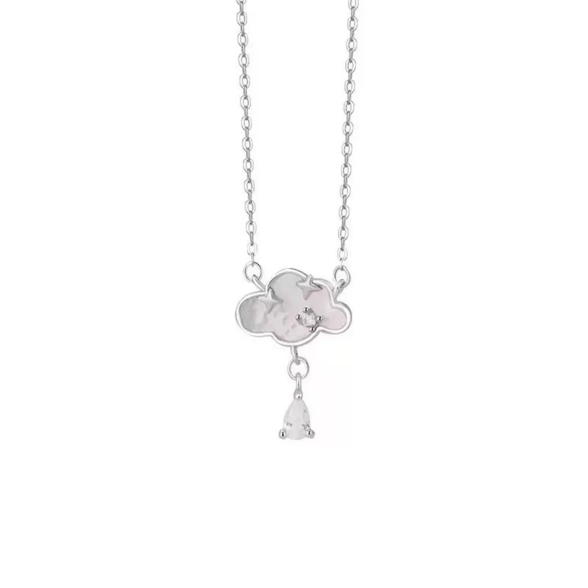 Cloud Raindrop S925 Sterling Silver Necklace