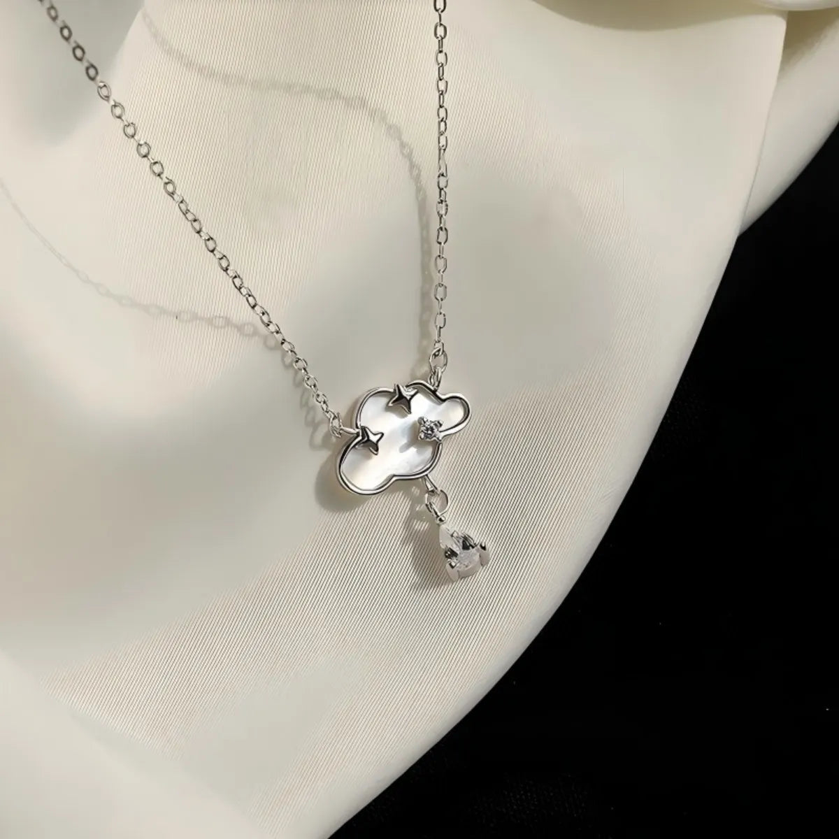 Cloud Raindrop S925 Sterling Silver Necklace