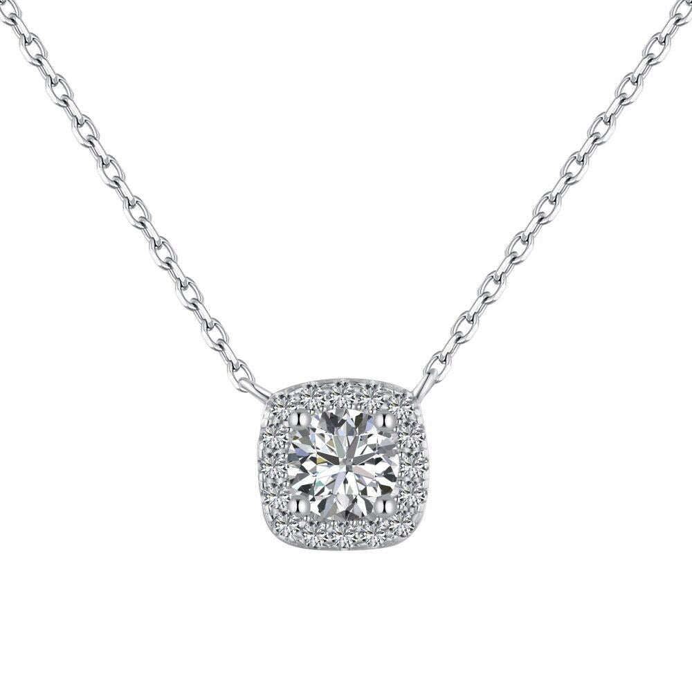 S925 Sterling Silver Pearl Layered Necklace Vintage Cube Sugar Design