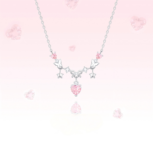S925 Sterling Silver Bow Necklace Adjustable Chain