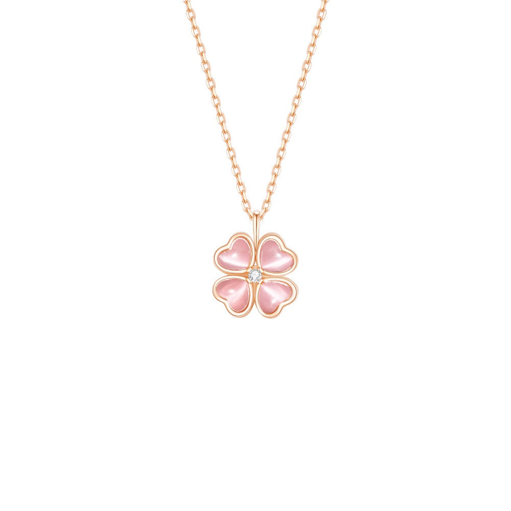 925 Sterling Silver Rotating Flower Necklace – Luna Bloom Spin