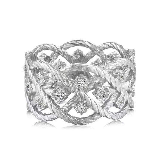 S925 Sterling Silver Gold Plated Cross Hollow CZ Ring Adjustable