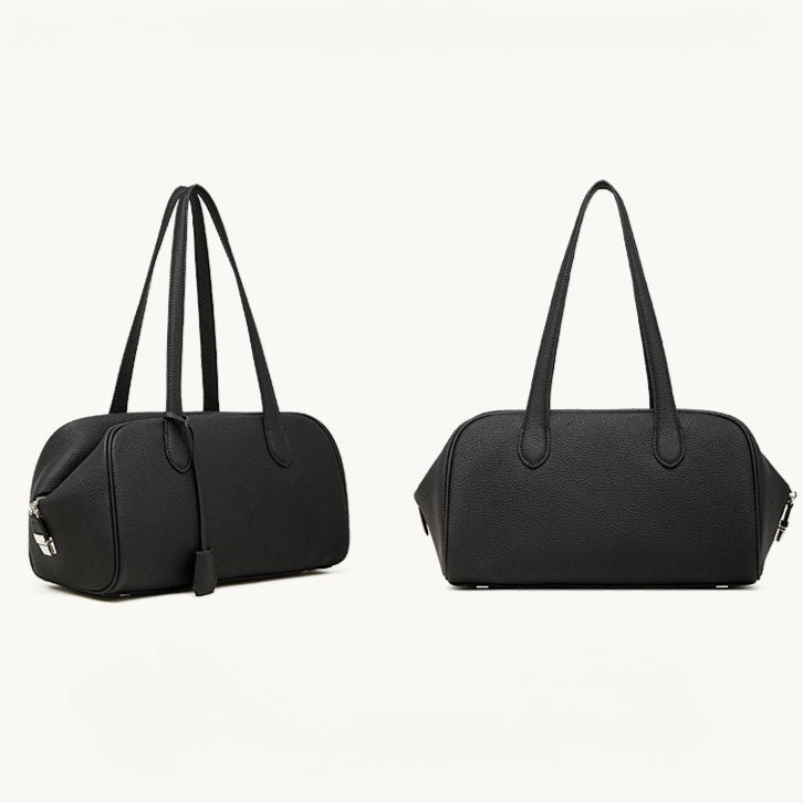 Women's Pebbled Cowhide East-West Bowling Tote Bag