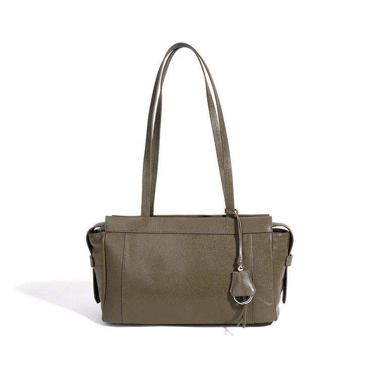 Women's Soft Cowhide Leather Shoulder Clutch Bag