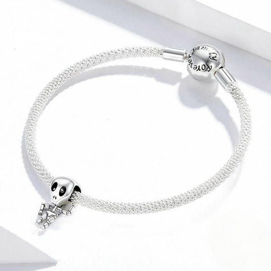 “Skeleton Charm” S925 Sterling Silver Halloween Skeleton Bead