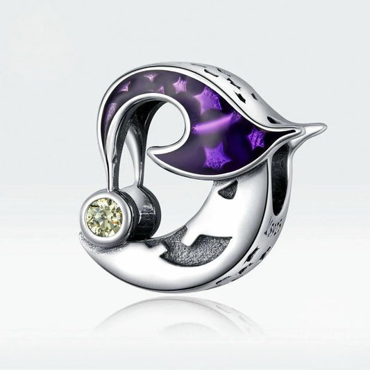 “Witch Moon” S925 Sterling Silver Halloween Bead