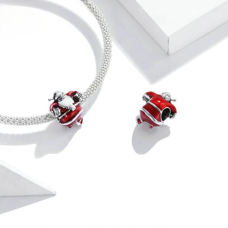 “Santa Cheer” S925 Sterling Silver Santa Claus Charm Bead