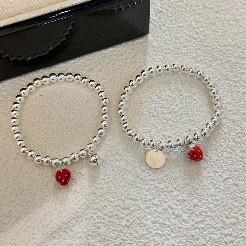 “Rainbow Smile” S925 Sterling Silver Rainbow Smile Beaded Bracelet