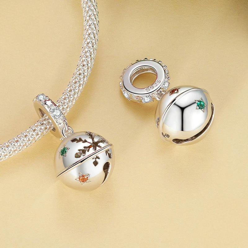 “Jingle Charm” S925 Sterling Silver Christmas Bell Charm Bead