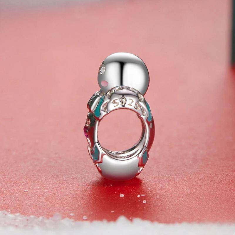 “Gingerbread Joy” S925 Sterling Silver Christmas Gingerbread Man Charm Bead