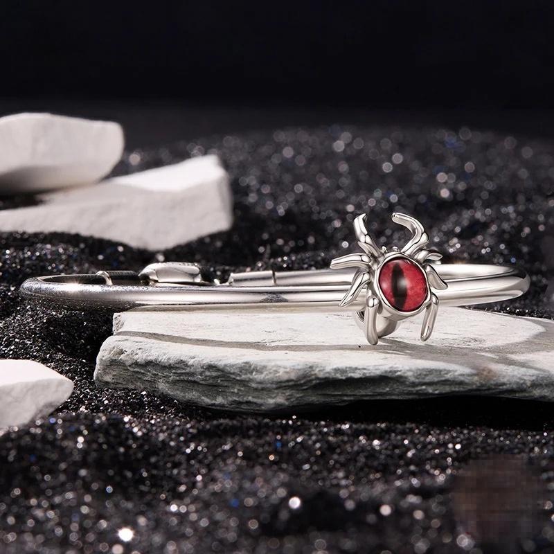 “Demon Web” S925 Sterling Silver Gothic Spider DIY Bead