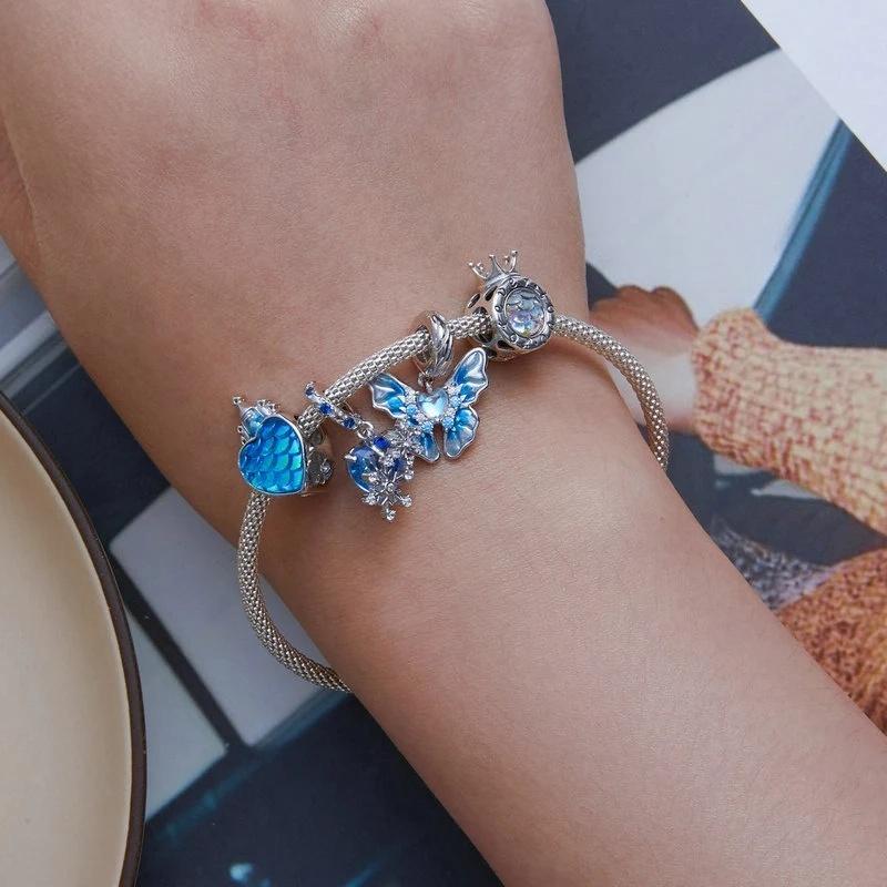 “Winter Castle” S925 Sterling Silver Snowflake Castle Charm Bead