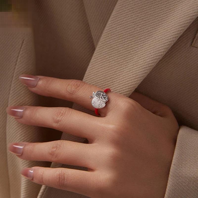 “Apple Muse” S925 Sterling Silver Open Ring