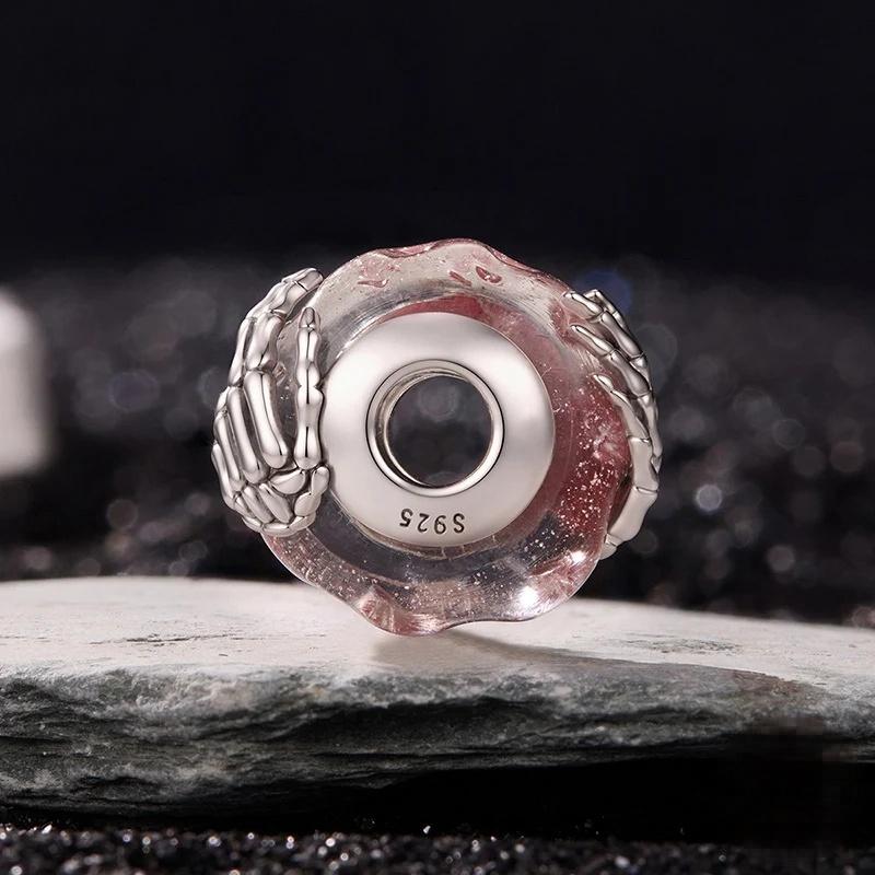 “Skull Night” S925 Silver & Glass Halloween Skull Bead