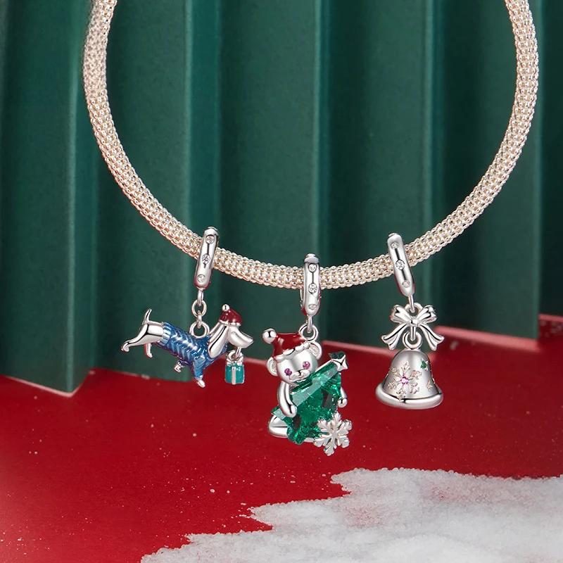 “Holiday Charm Parade” S925 Sterling Silver Christmas Charm Beads