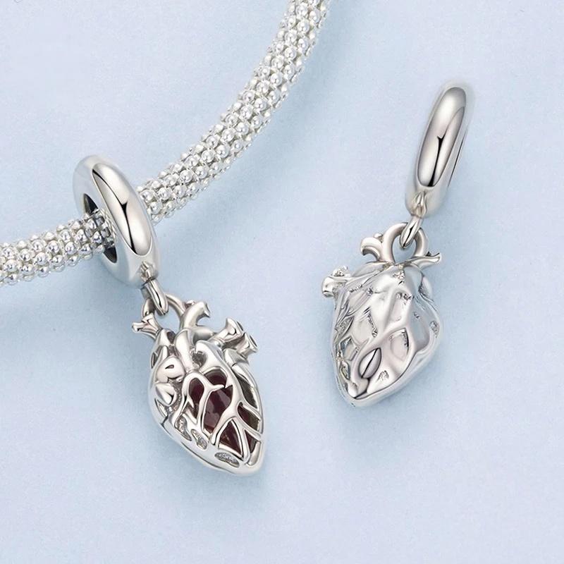 “Heartbeat Noir” S925 Sterling Silver Gothic Heart Bead