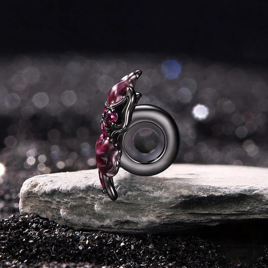 “Demon Bloom” S925 Sterling Silver Gothic Evil Eye Flower Bead