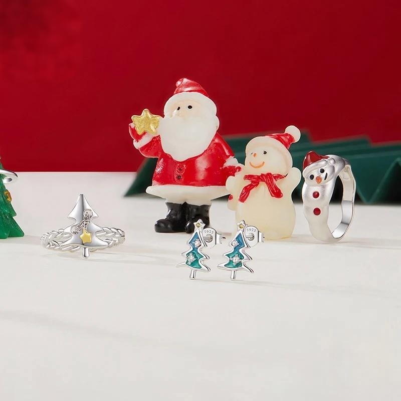 “Christmas Wonderland” S925 Sterling Silver Christmas Jewelry Set