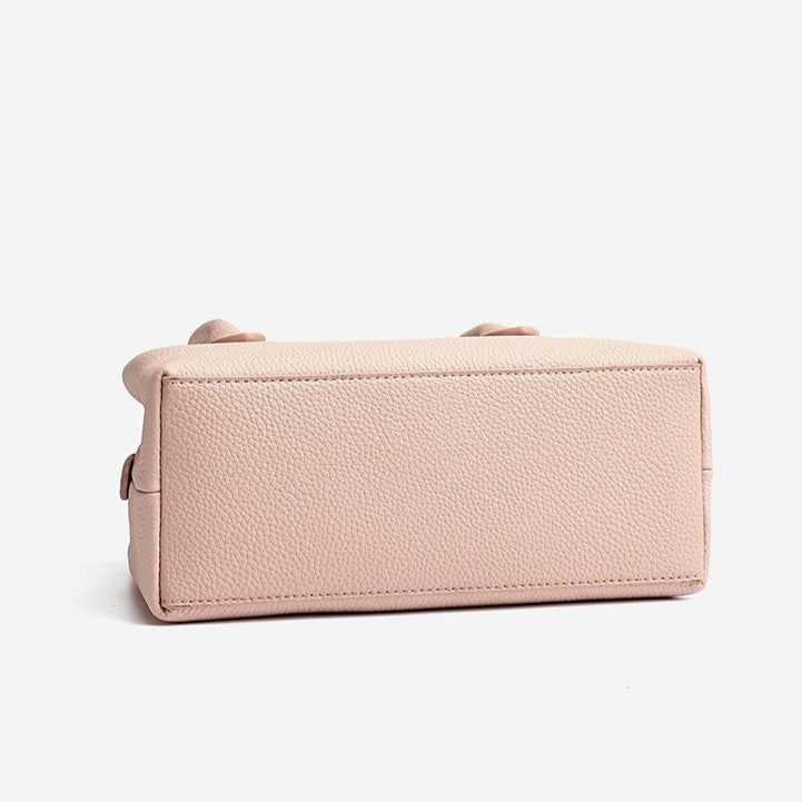 Women's Pebbled Cowhide Mini Tote Bag with Detachable Strap