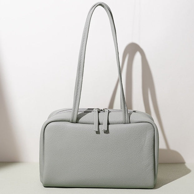 Women's Pebbled Cowhide Sleek Shoulder Clutch Bag