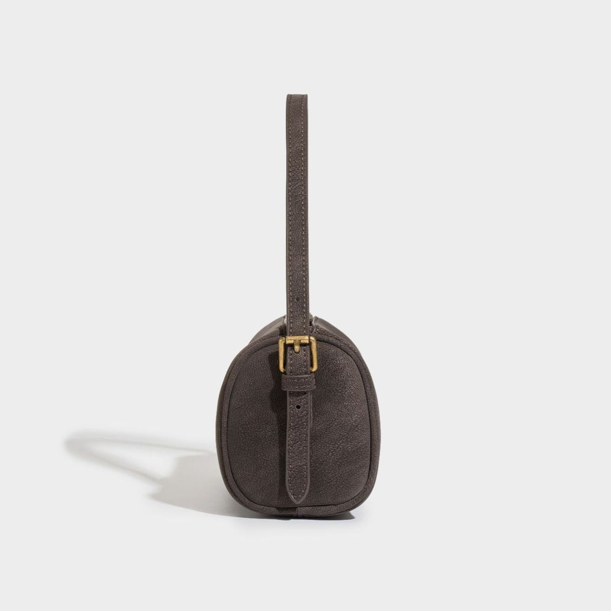 Women's Matte Cowhide Mini Cylinder Bag with Leather Charm