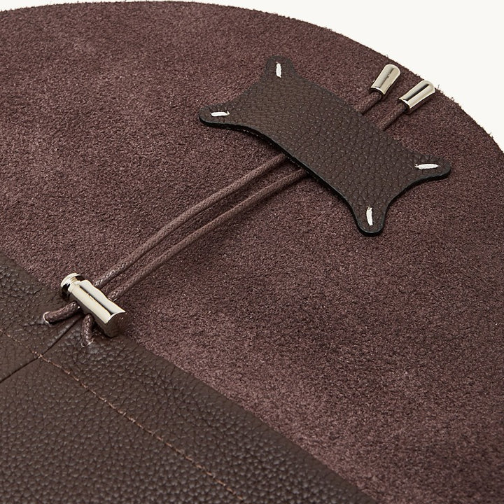 Women's Genuine Leather Slouch Tote Bag with Adjustable Strap & Detachable Pouch
