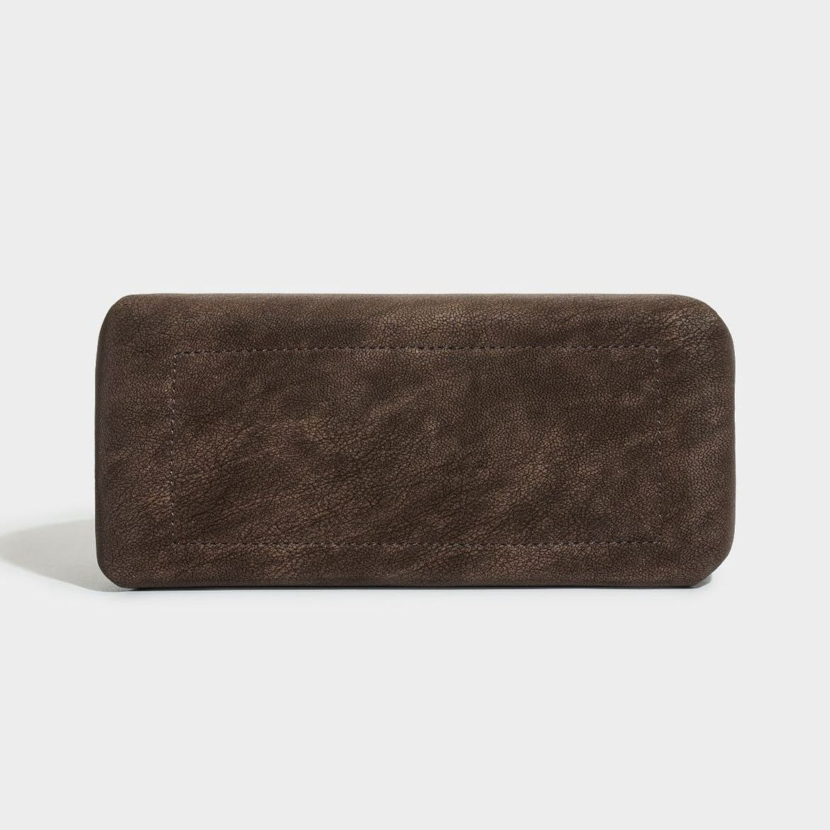 Women's Matte Cowhide Trapezoid Bag with Sculpted Handle