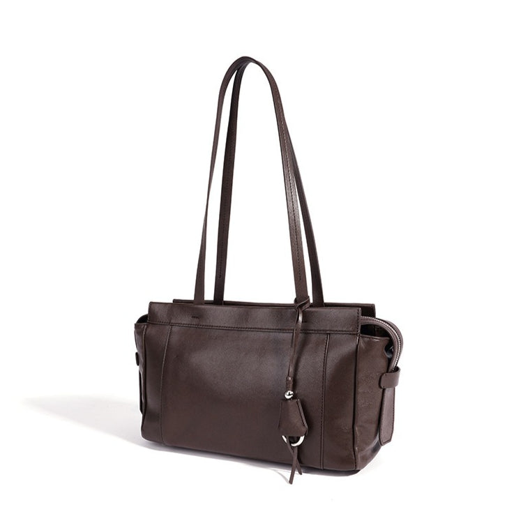 Women's Soft Cowhide Leather Shoulder Clutch Bag