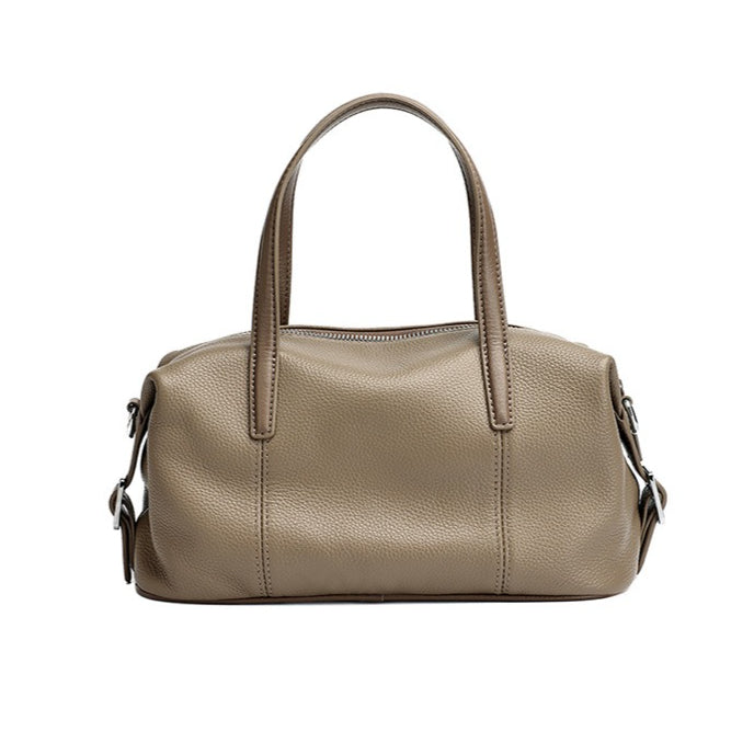 Women's Pebbled Cowhide Pillow Clutch Bag with Adjustable Strap