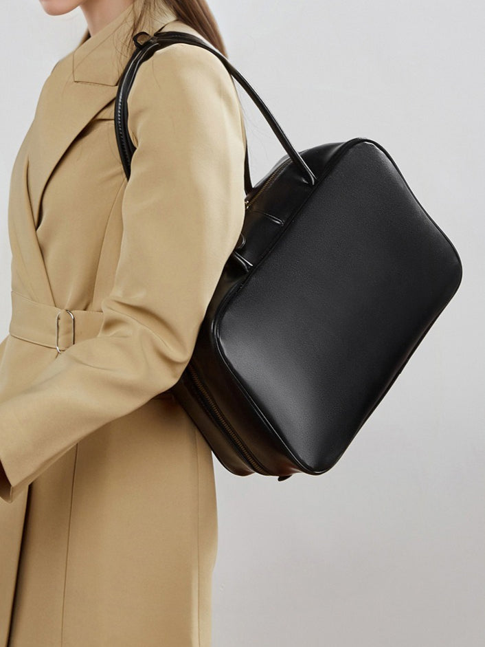 Women's Smooth Full-Grain Cowhide Boxy Work Bag