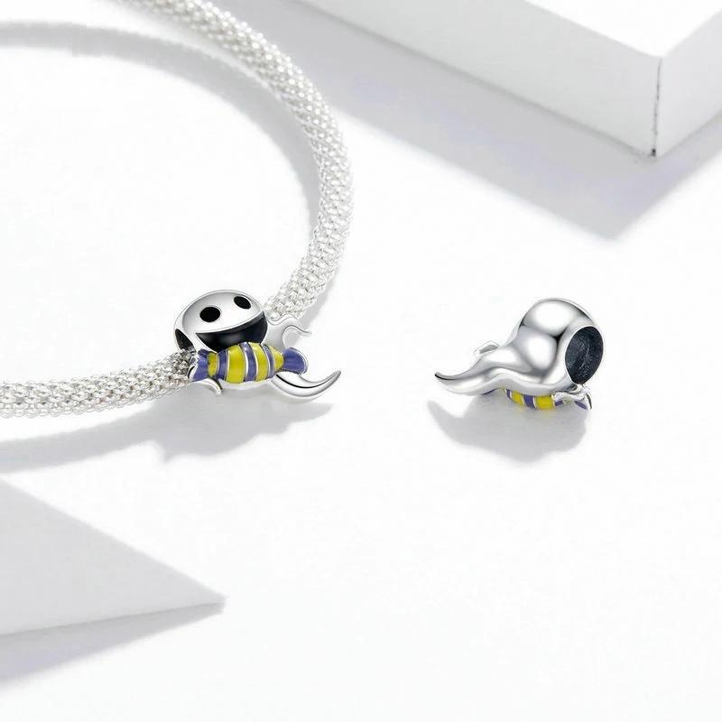 “Trickster Ghost” S925 Sterling Silver Halloween Bead