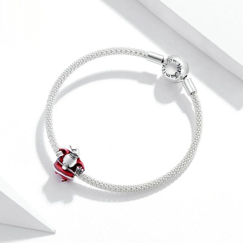 “Santa Cheer” S925 Sterling Silver Santa Claus Charm Bead
