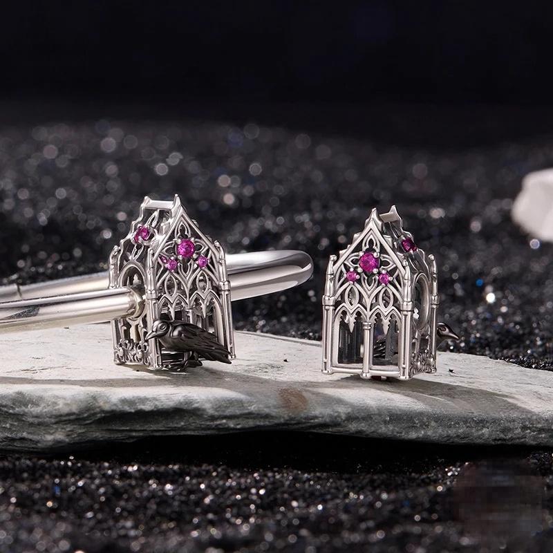 “Raven Castle” S925 Sterling Silver Gothic Halloween Bead