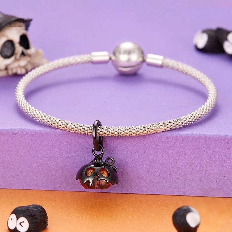 “Pumpkin Skull” S925 Sterling Silver Halloween DIY Pendant Bead