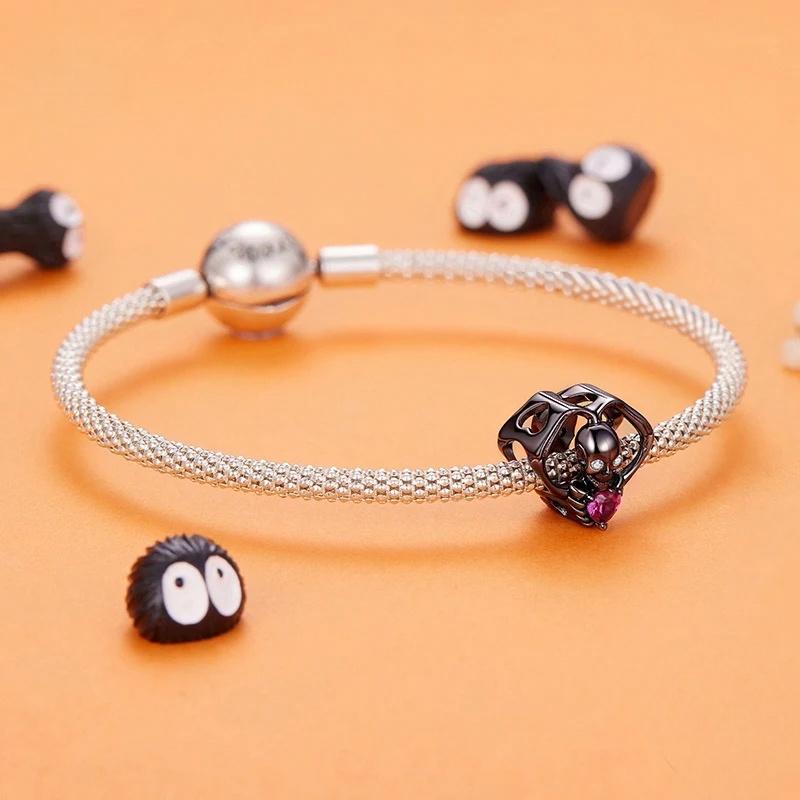 “Skull Heart” S925 Sterling Silver Halloween Skeleton Bead