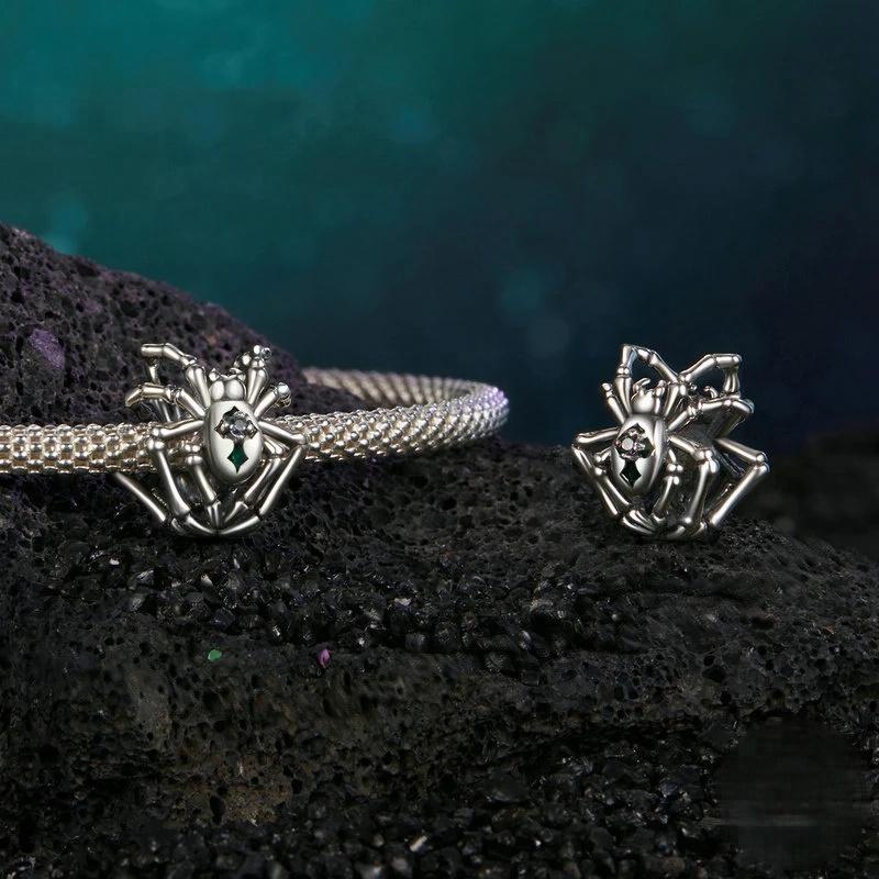 “Midnight Spider” S925 Sterling Silver Halloween Spider Bead