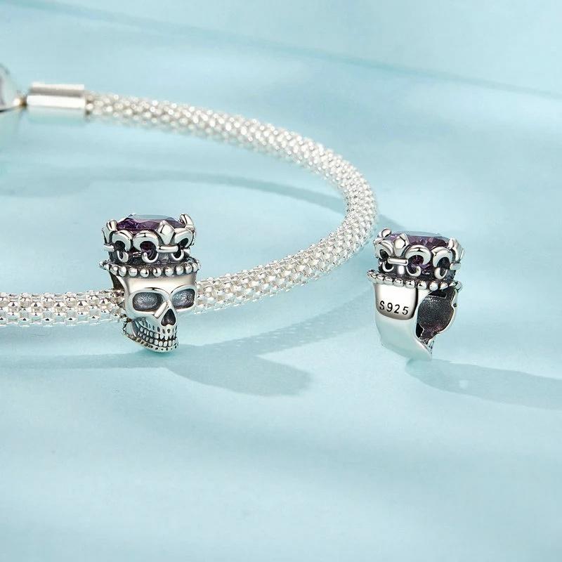 Pumpkin Skull S925 Sterling Silver Halloween Bead