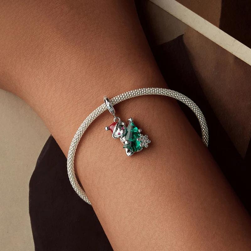 “Teddy Noel” S925 Sterling Silver Christmas Teddy Bear Charm Bead