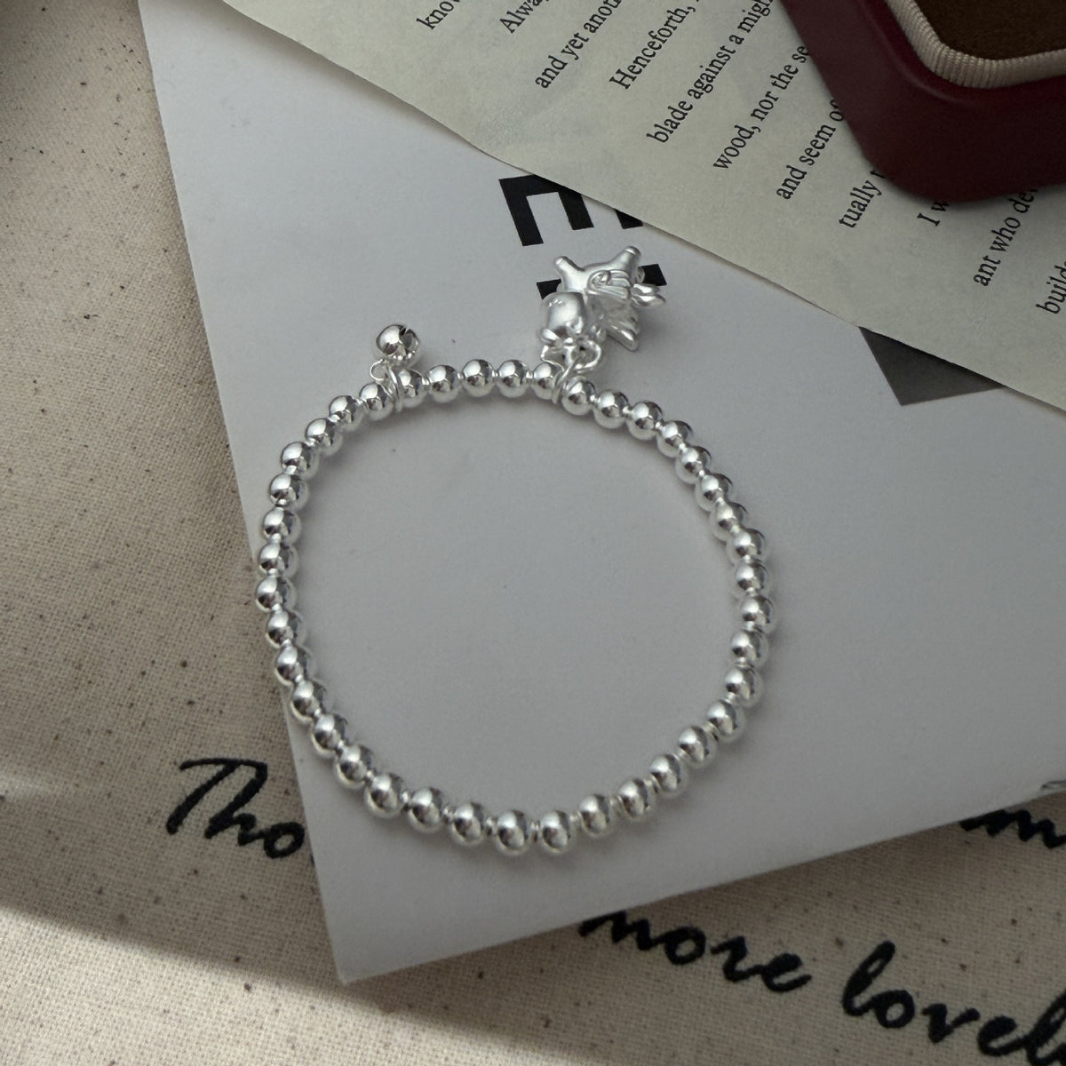 “Rainbow Smile” S925 Sterling Silver Rainbow Smile Beaded Bracelet
