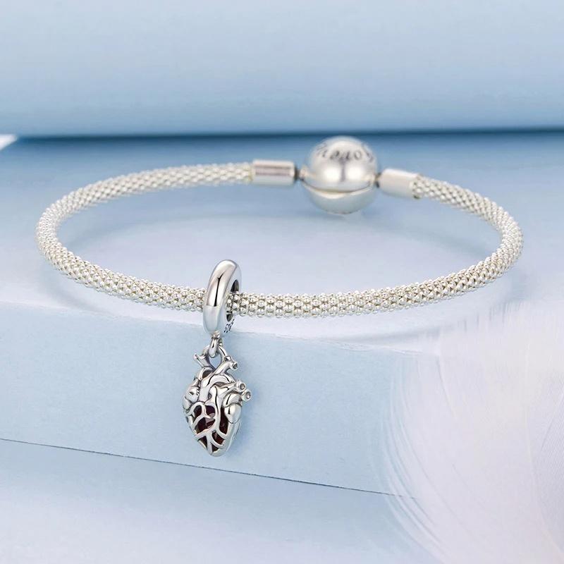 “Heartbeat Noir” S925 Sterling Silver Gothic Heart Bead
