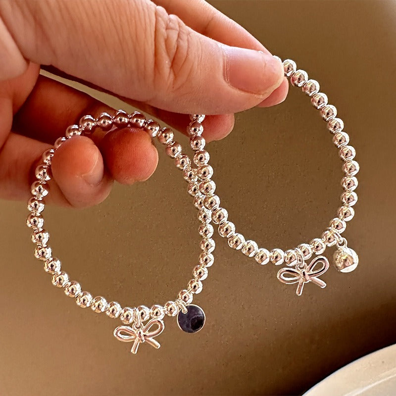 “Rainbow Smile” S925 Sterling Silver Rainbow Smile Beaded Bracelet