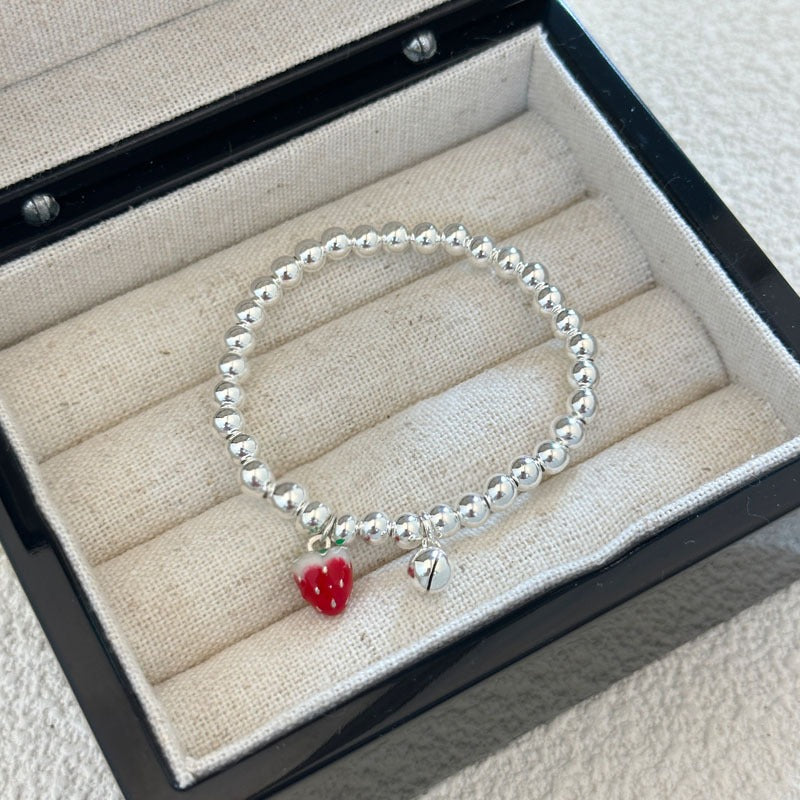 “Rainbow Smile” S925 Sterling Silver Rainbow Smile Beaded Bracelet