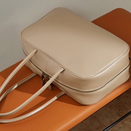 Women's Smooth Full-Grain Cowhide Boxy Work Bag